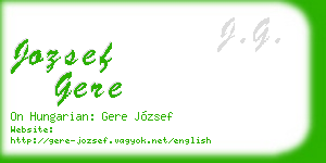 jozsef gere business card